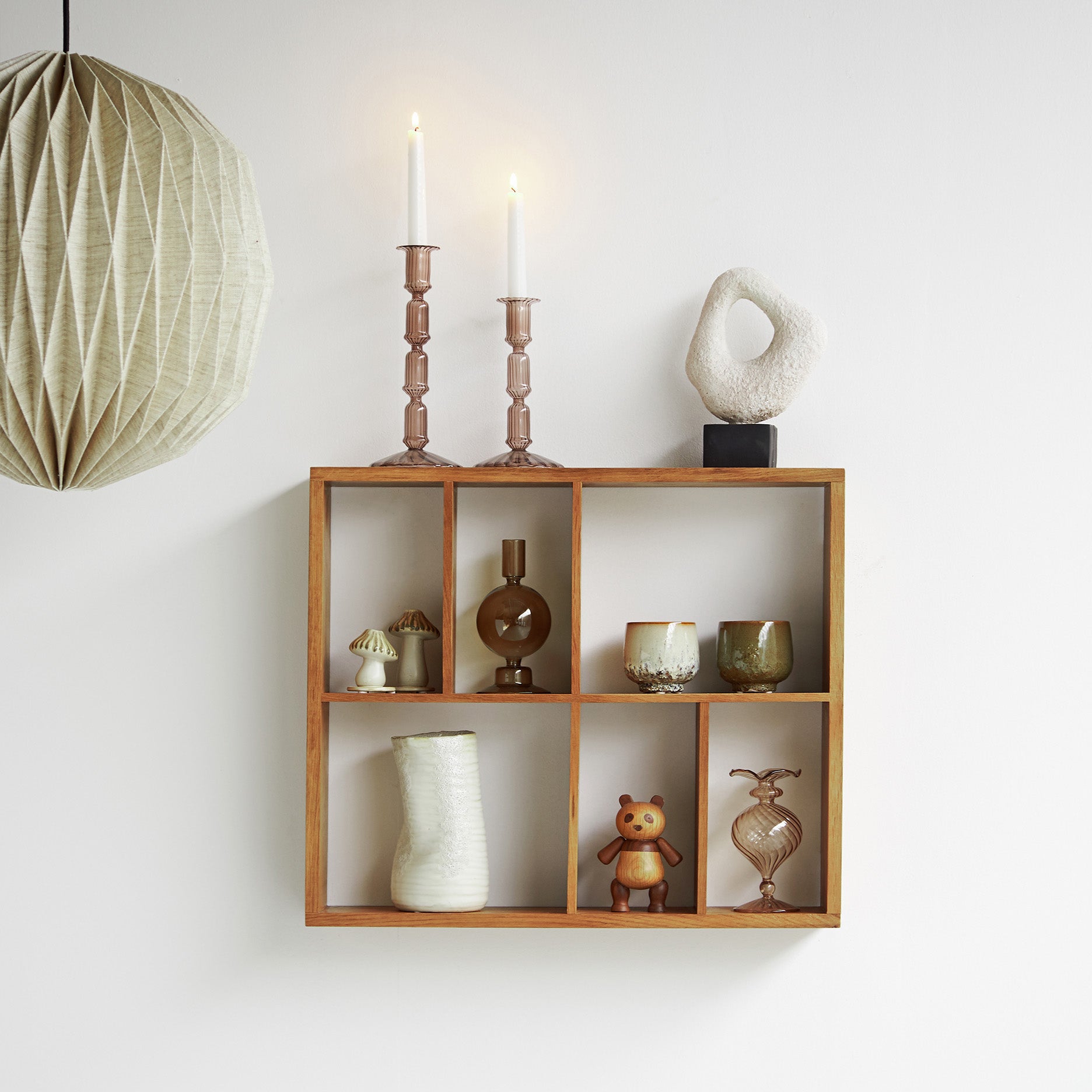 Keeper II væghylde, FSC certificeret egetræ 56x48 cm